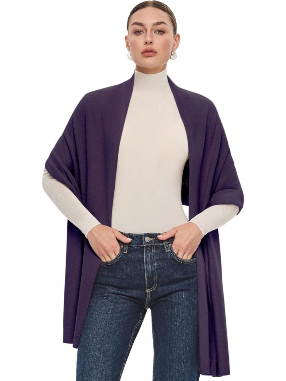 Elegant Pashmina Shawl Wrap for Weddings, Evenings & Winter - Large Scarf